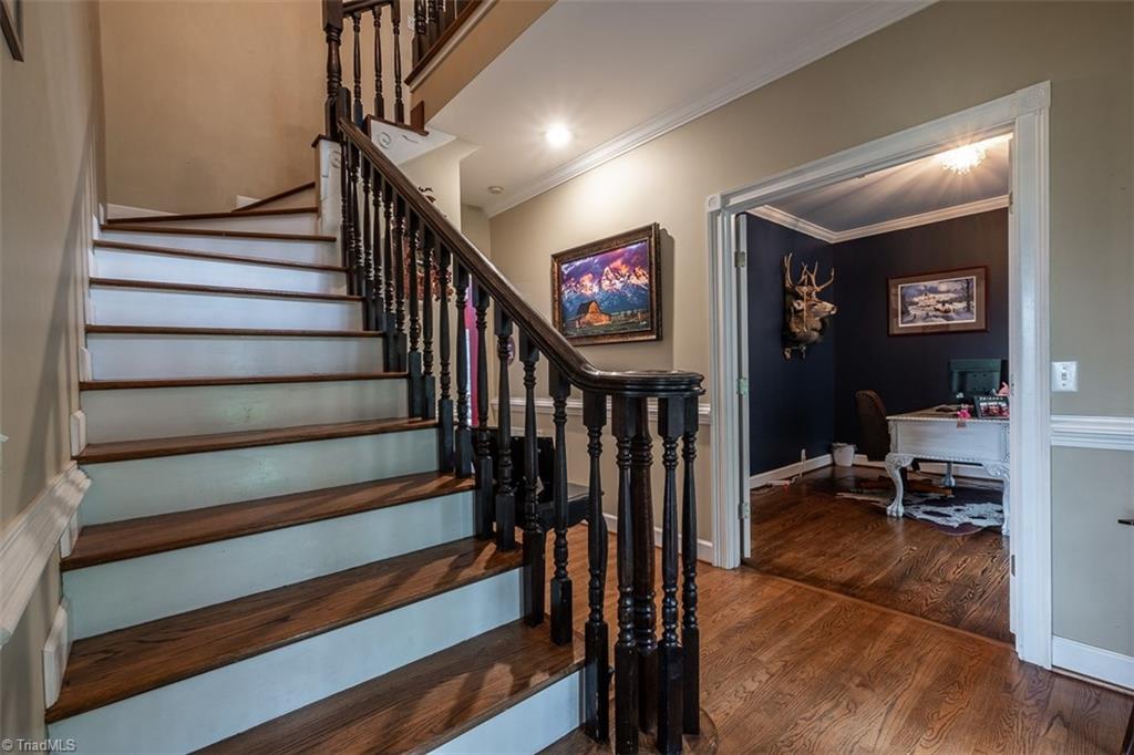 328 Laurelwood Road State Road, NC 28676 - Photo 21 of 39 Staircase leading to second level.