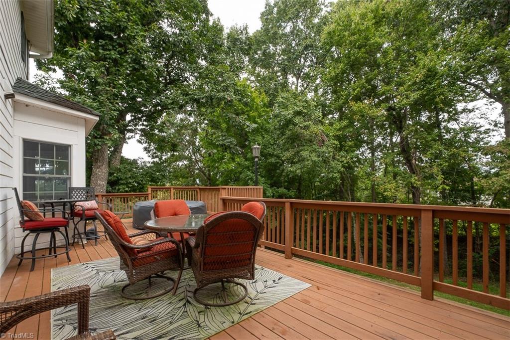 328 Laurelwood Road State Road, NC 28676 - Photo 35 of 39 Wooded and private back deck overlooking backyard.