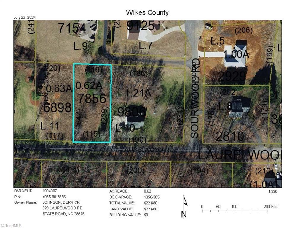 328 Laurelwood Road State Road, NC 28676 - Photo 39 of 39 Aerial tax map of adjoining lot.