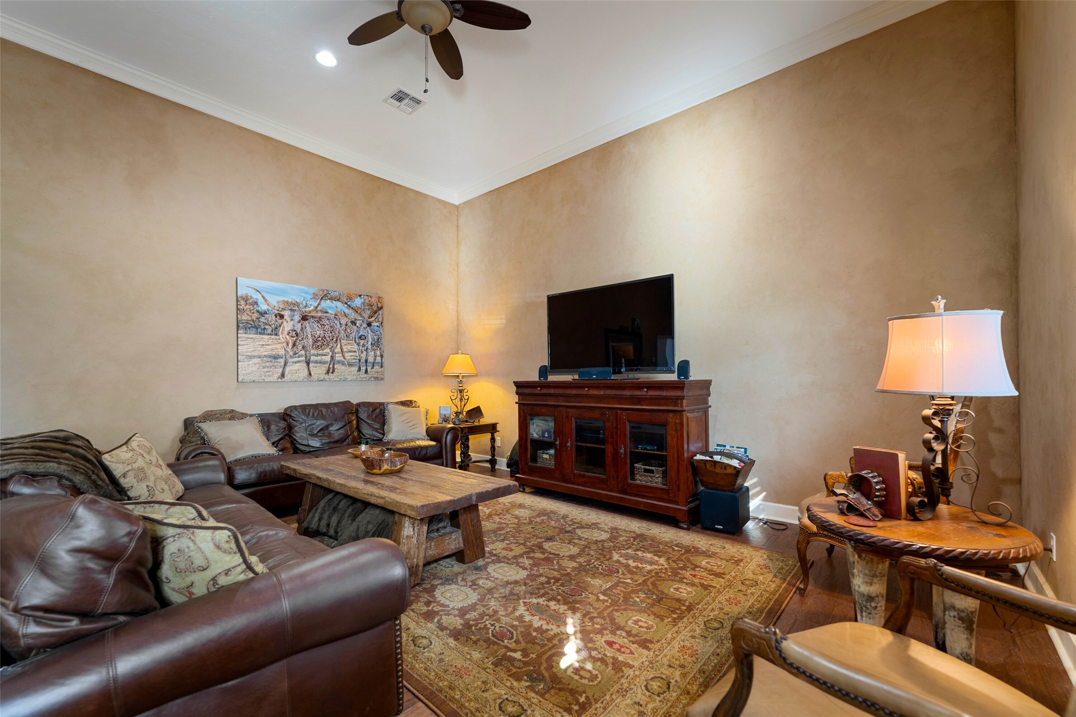 7702 Ranch Road 965 Llano, TX 78643 - Photo 13 of 40 a living room with furniture and a flat screen tv