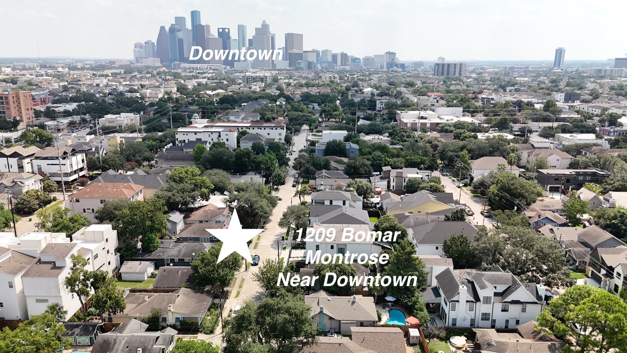 1209 Bomar Street Houston, TX 77006 - Photo 23 of 23 an aerial view of a city
