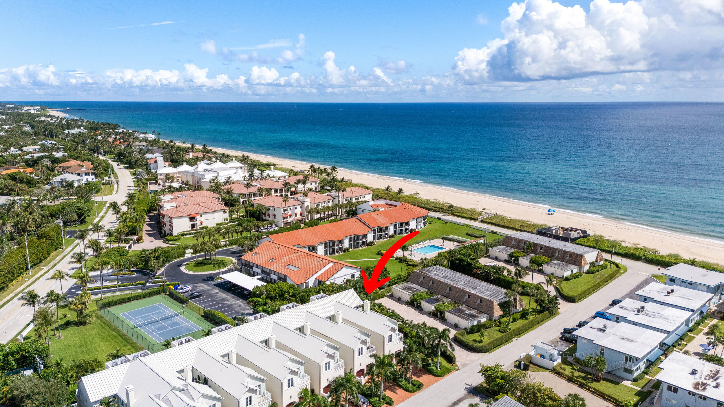 an aerial view of a city