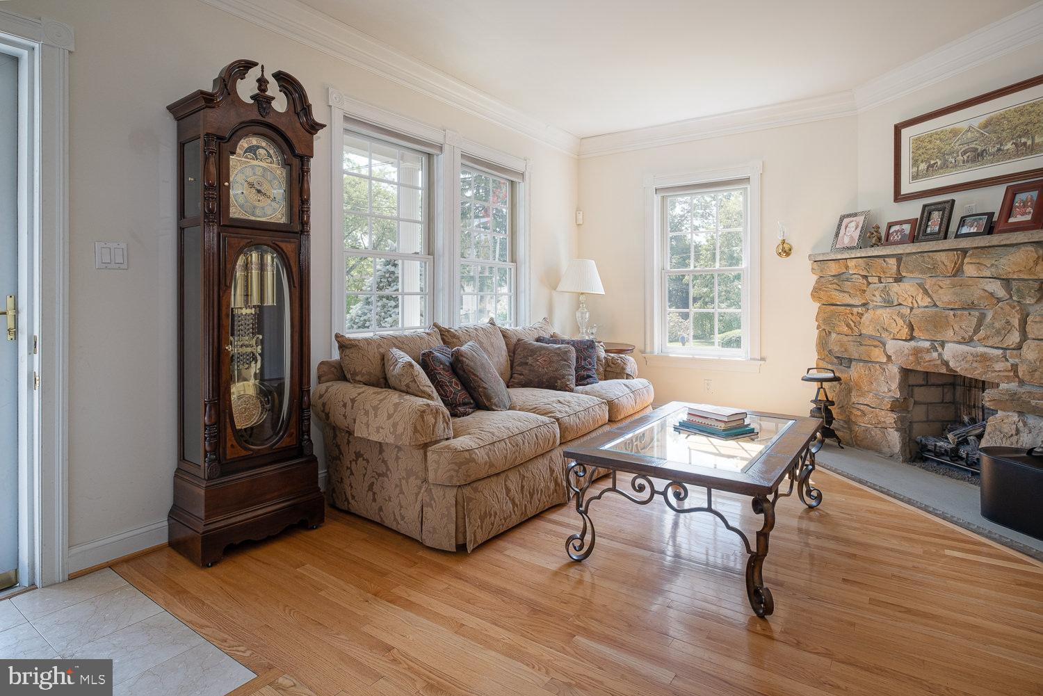 115 Sylvan Avenue Rutledge, PA 19070 - Photo 4 of 26 Living Room with Gas Fireplace