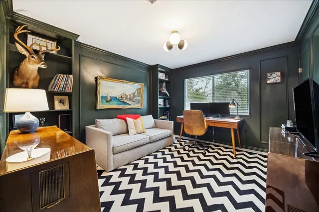 a bathroom with a double vanity sink mirror and