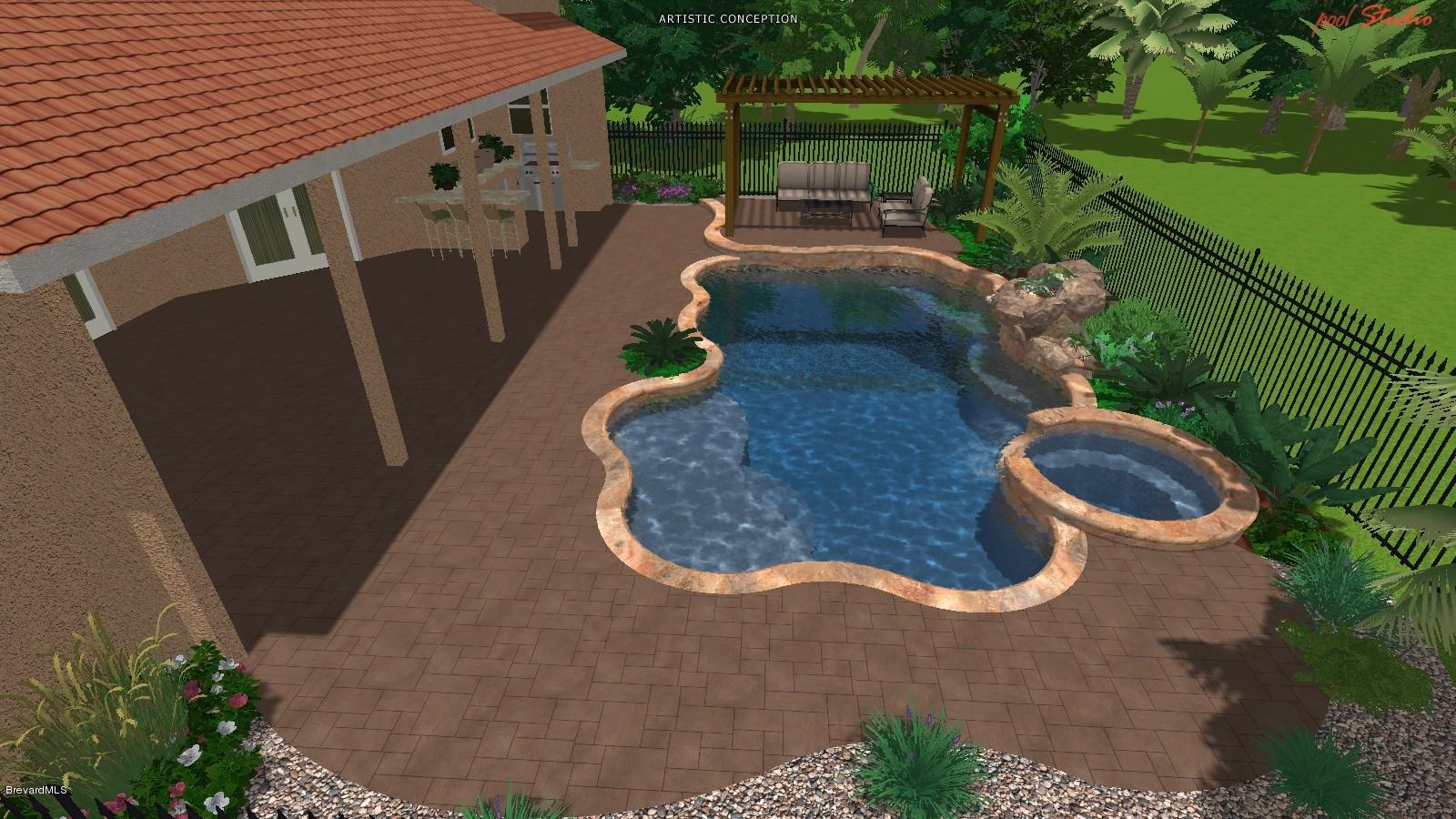 3199 Aurora Road Melbourne, FL 32934 - Photo 4 of 16 Artist Rendition Pool 1