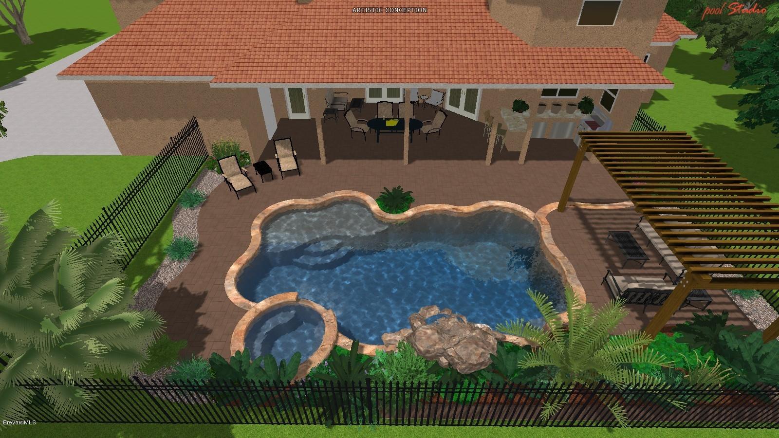 3199 Aurora Road Melbourne, FL 32934 - Photo 5 of 16 Artist Rendition Pool 2