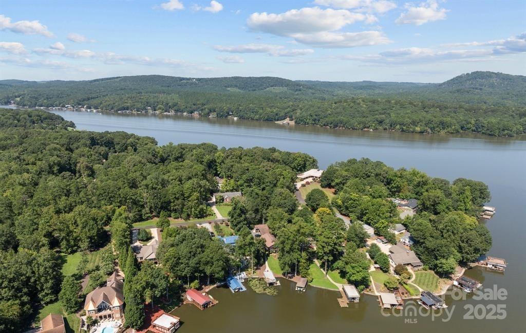 242 Creswell Road Mount Gilead, NC 27306 - Photo 15 of 20 an aerial view of green landscape with trees houses and lake view