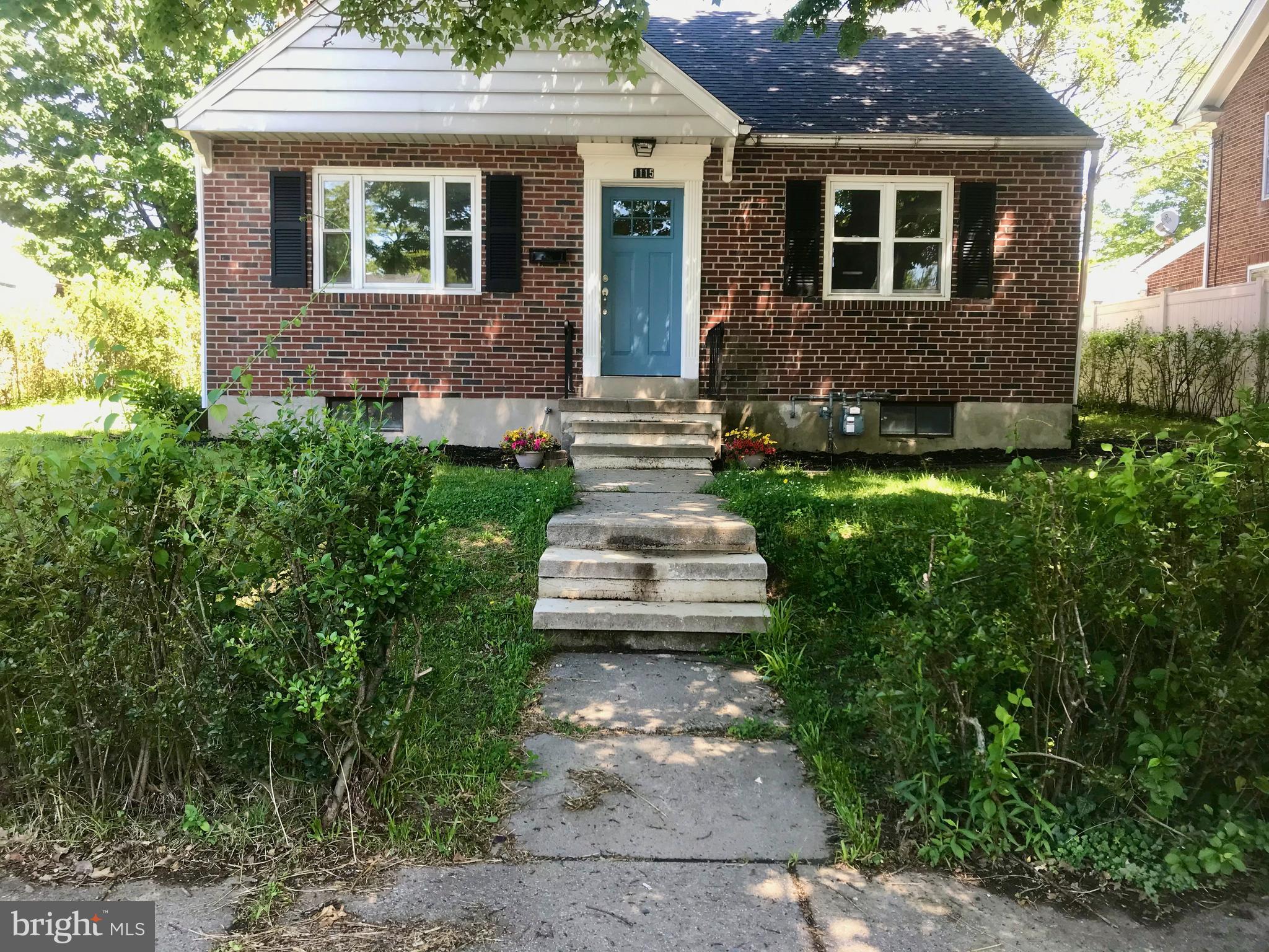 Newly repaired concrete walkway