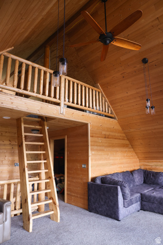 15253 Mill Road, Unit 62 Huntsville, UT 84317 - Photo 17 of 48 Vaulted wood-paneled ceilings with exposed beams
