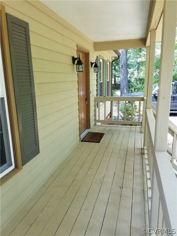 7835 Brightridge Road Chesterfield, VA 23832 - Photo 14 of 18 a view of balcony with wooden floor
