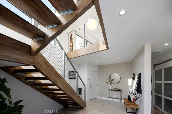 a workspace with a large window