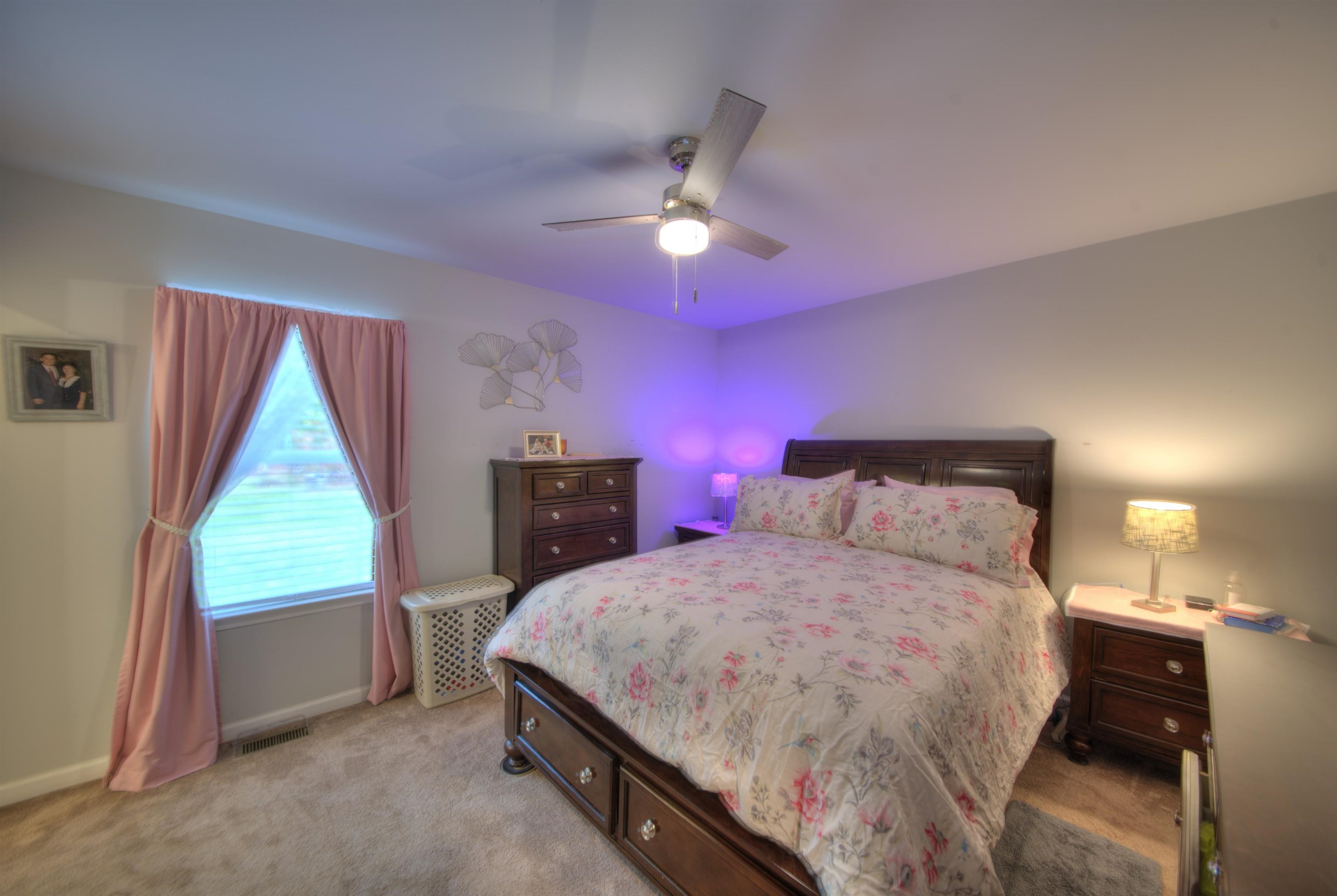 2635 Bumpass Road Bumpass, VA 23024 - Photo 6 of 38 a bedroom with a bed and a chandelier