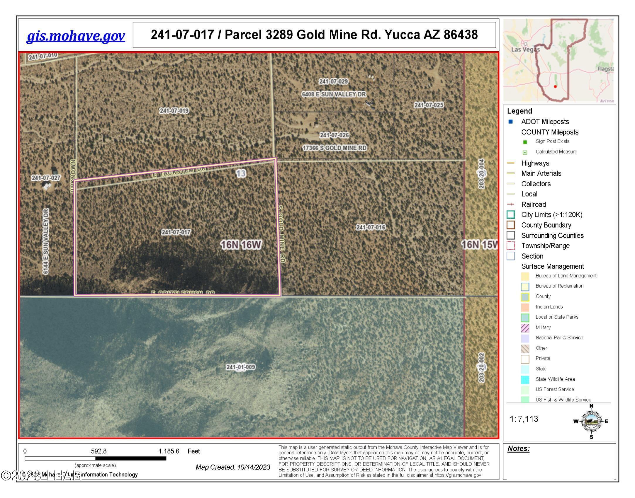 3289 South Gold Mine Road Yucca, AZ 86438 - Photo 72 of 74 241.07.017 Map photo