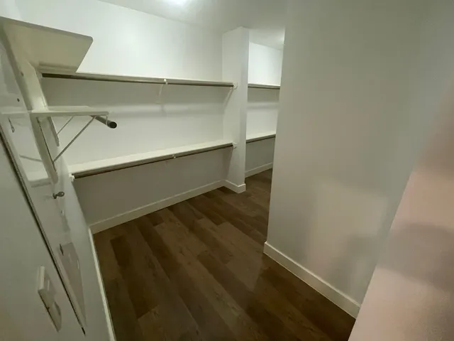a close view of closet