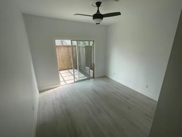 a view of a garage with furniture
