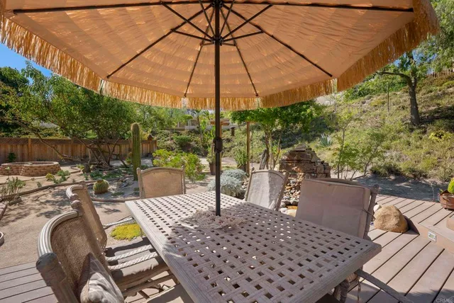 swimming pool view with a seating space