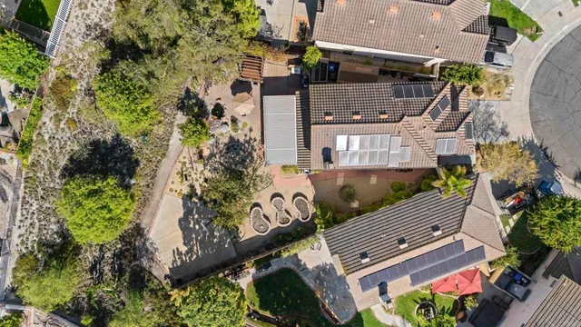 a aerial view of a house