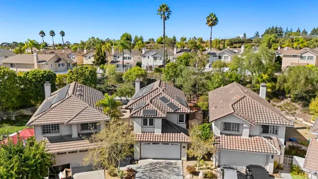 an aerial view of multiple house