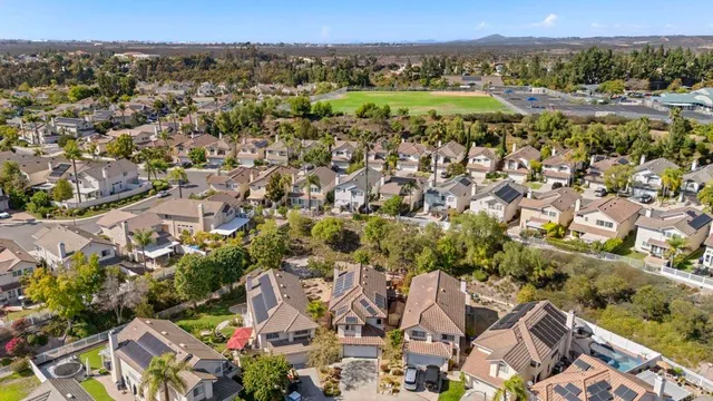 an aerial view of multiple house