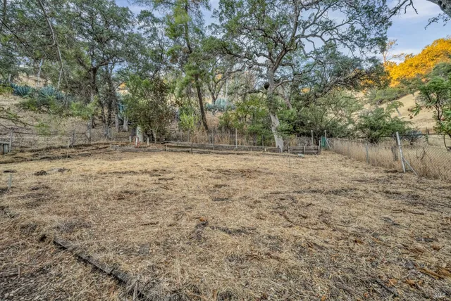 an outdoor space with seating