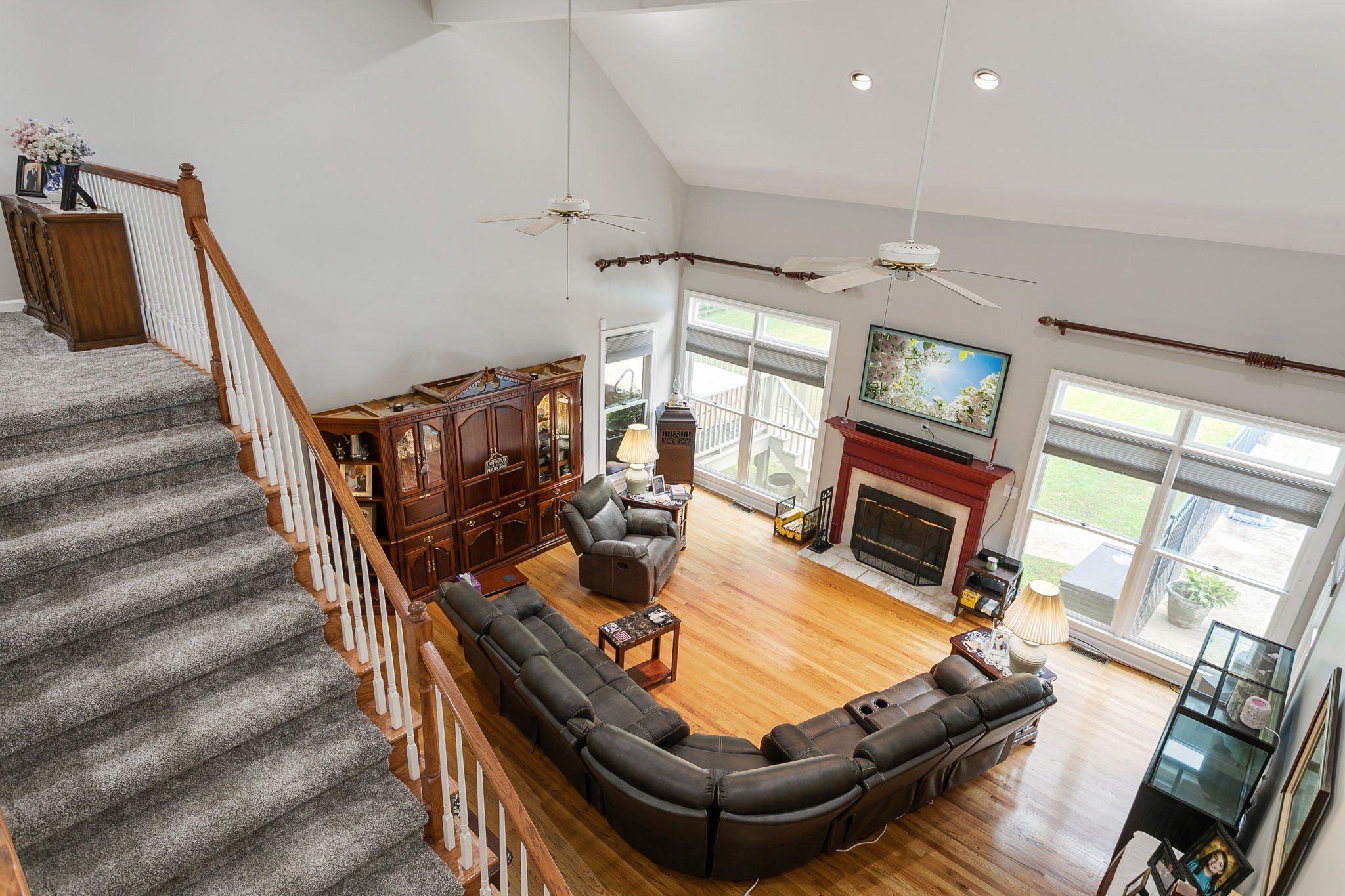 830 Baker Road Columbia, TN 38401 - Photo 28 of 68 a living room with furniture fireplace and flat screen tv