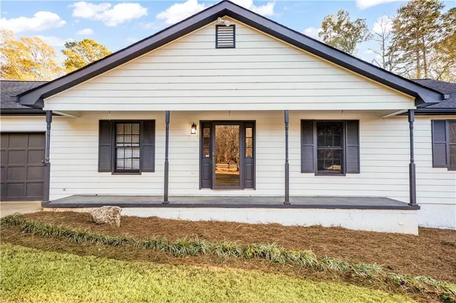 a front view of a house