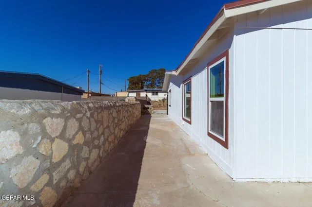 a view of a house with a patio