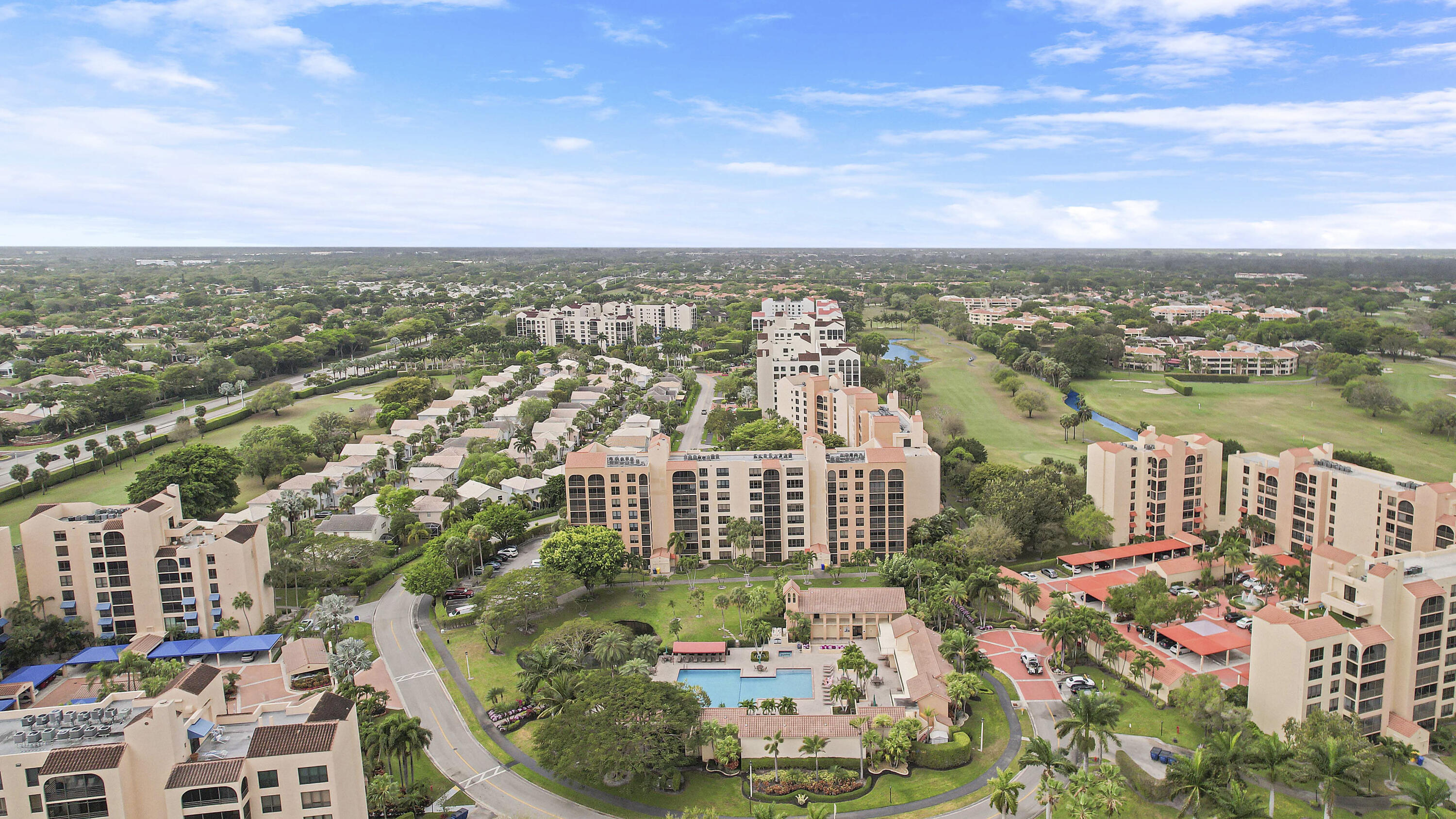 7201 Promenade Drive, Unit 301 Boca Raton, FL 33433 - Photo 37 of 40 an aerial view of city and lake