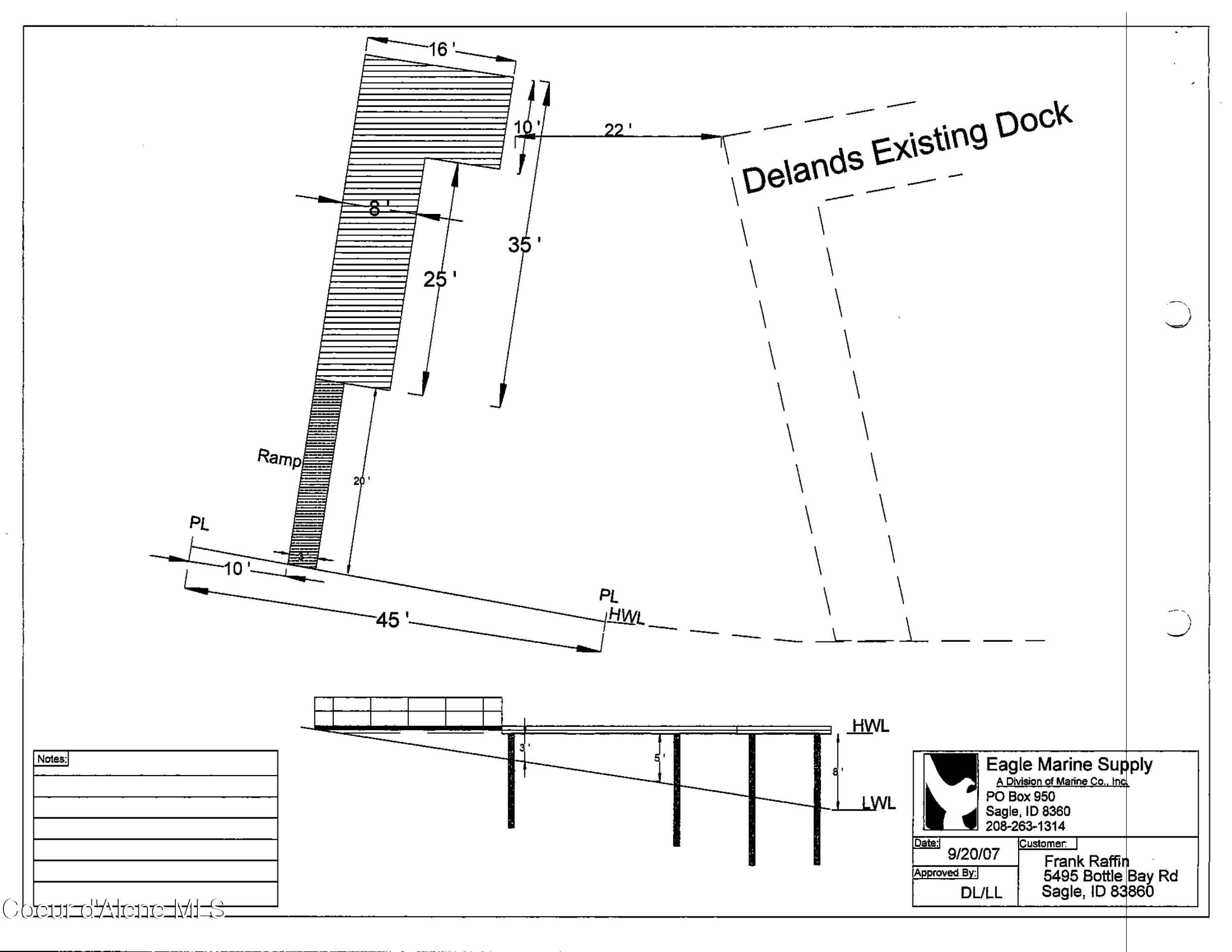 5495 Bottle Bay Road Sagle, ID 83860 - Photo 26 of 44 Dock diagram