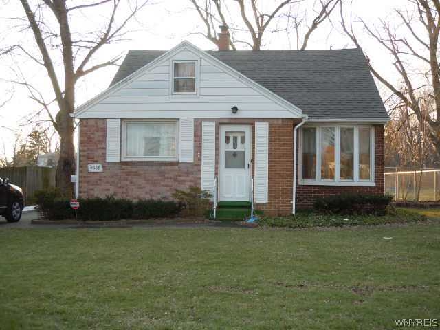 4388 Union Road Cheektowaga, NY 14225 - Photo 1 of 1 Exterior Front Large brick and vinyl expanded Cape