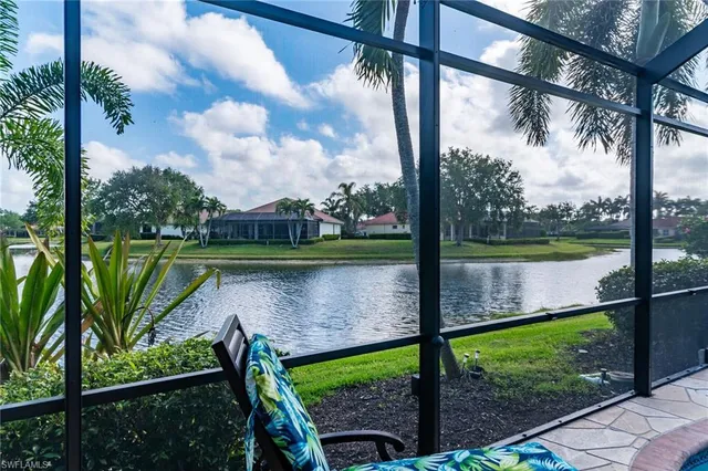 a view of a lake from a balcony
