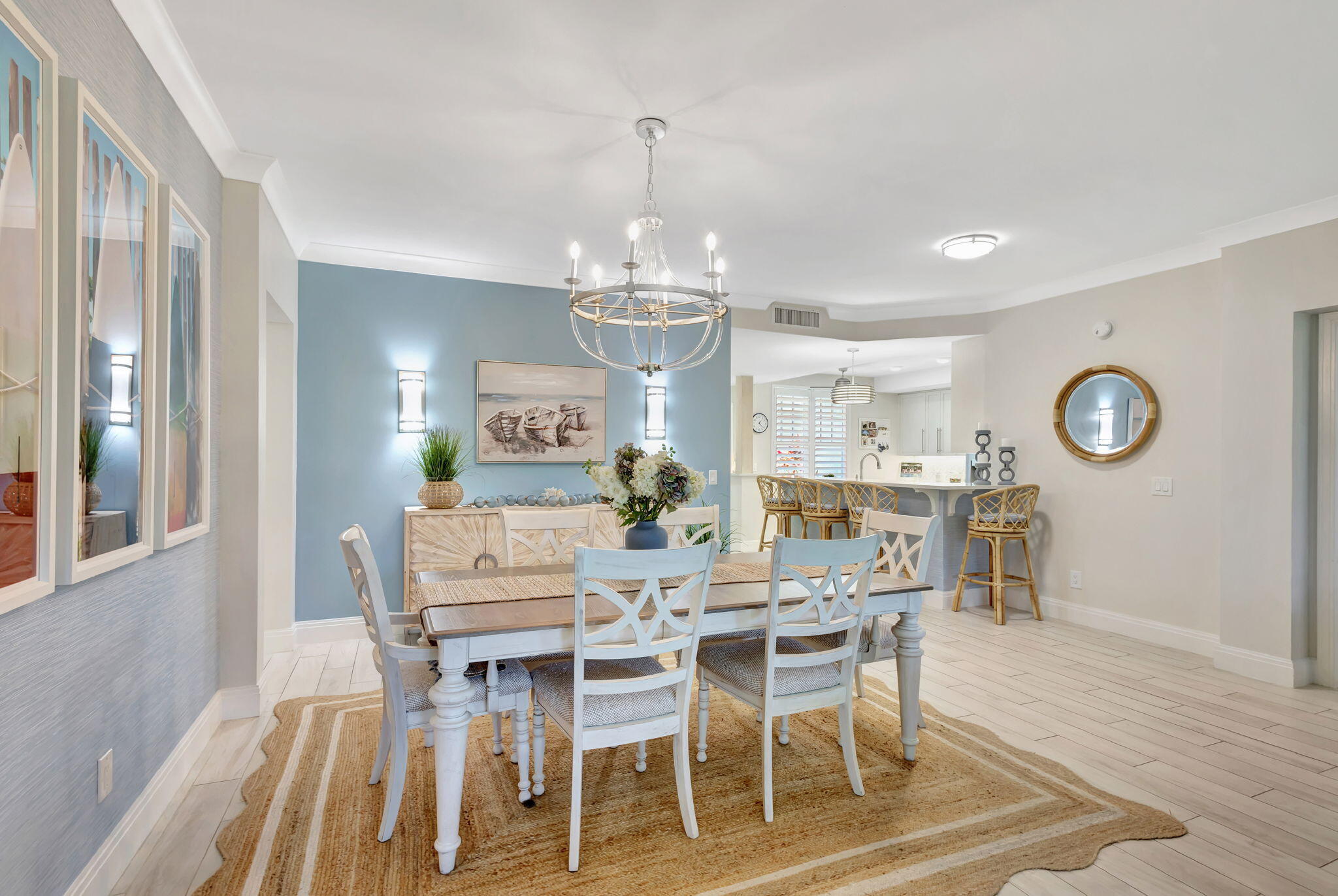 204 Mainsail Circle Jupiter, FL 33477 - Photo 20 of 60 a view of a dining room with furniture and chandelier