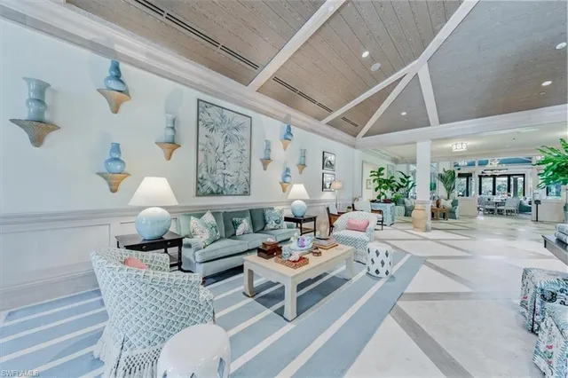 a view of a swimming pool with a yard