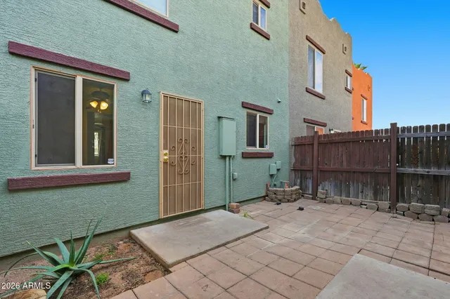 a backyard of a house