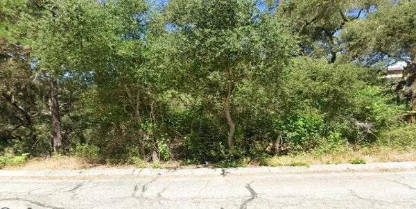 a view of a yard covered with snow