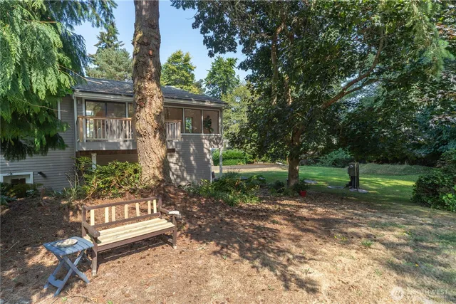 a view of street from balcony