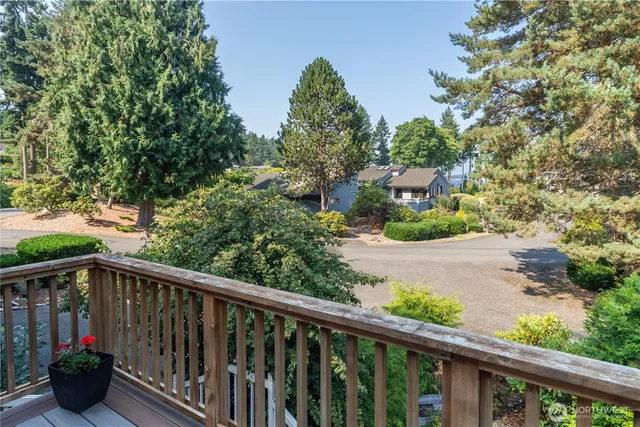 a view of a balcony with outdoor space