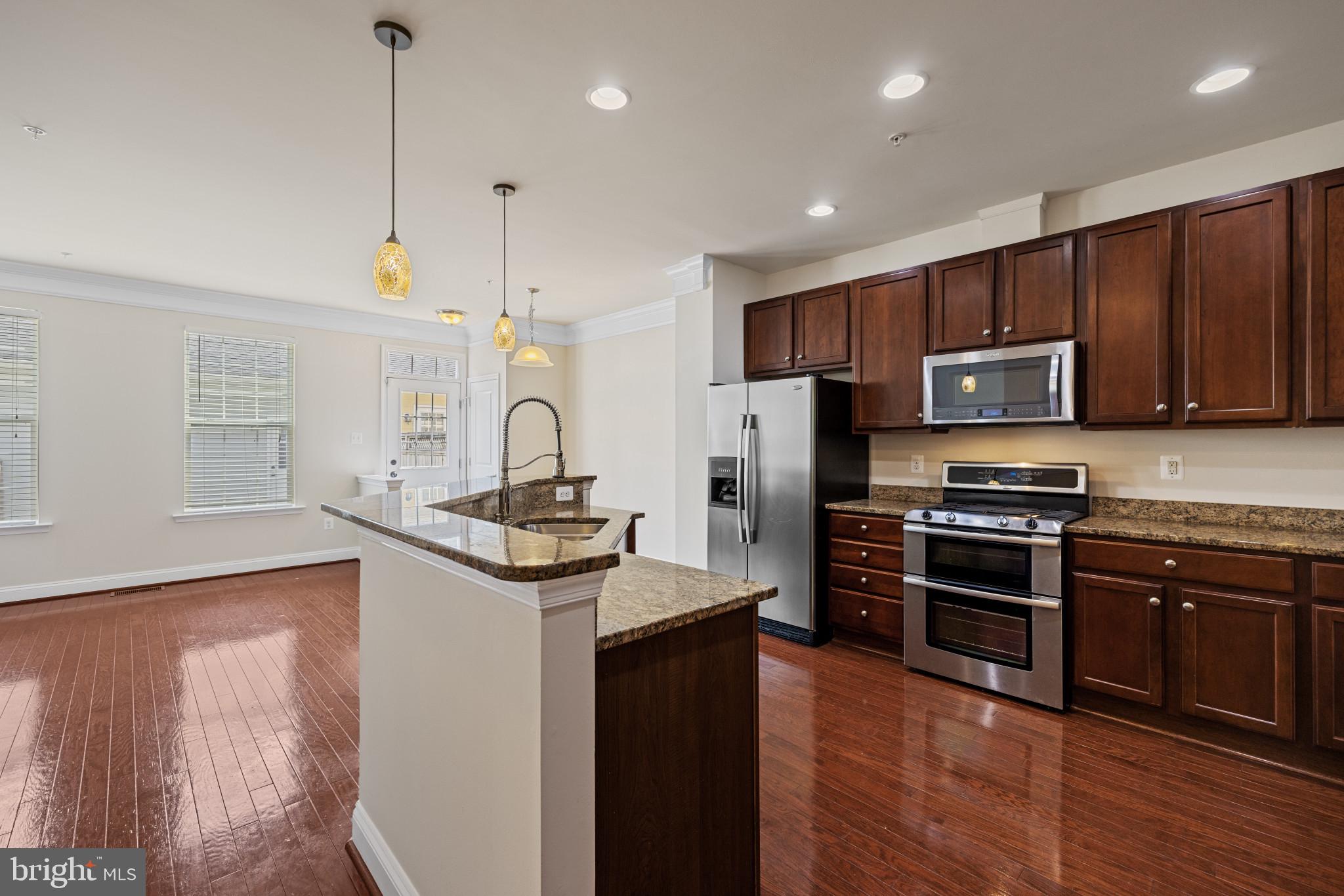6126 Edward Hill Road Ellicott City, MD 21043 - Photo 13 of 64 Kitchen w/Hardwood Floor & Recessed Lighting
