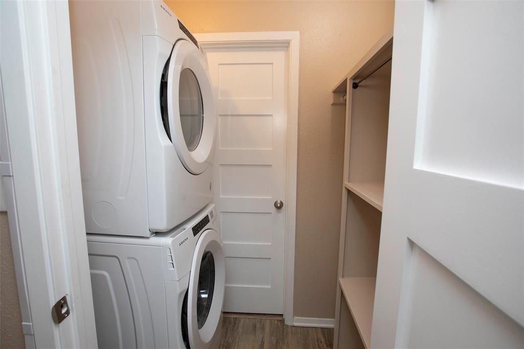 1361 Willow Beach Road, Unit A5 Graford, TX 76449 - Photo 14 of 17 a utility room with dryer and washer