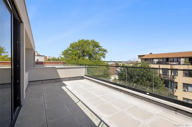 a view of balcony with city view