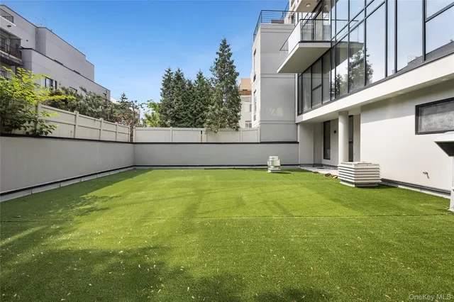 a view of an outdoor space and swimming pool