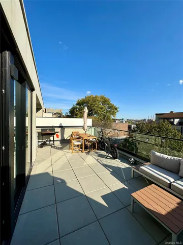 a outdoor space with patio furniture