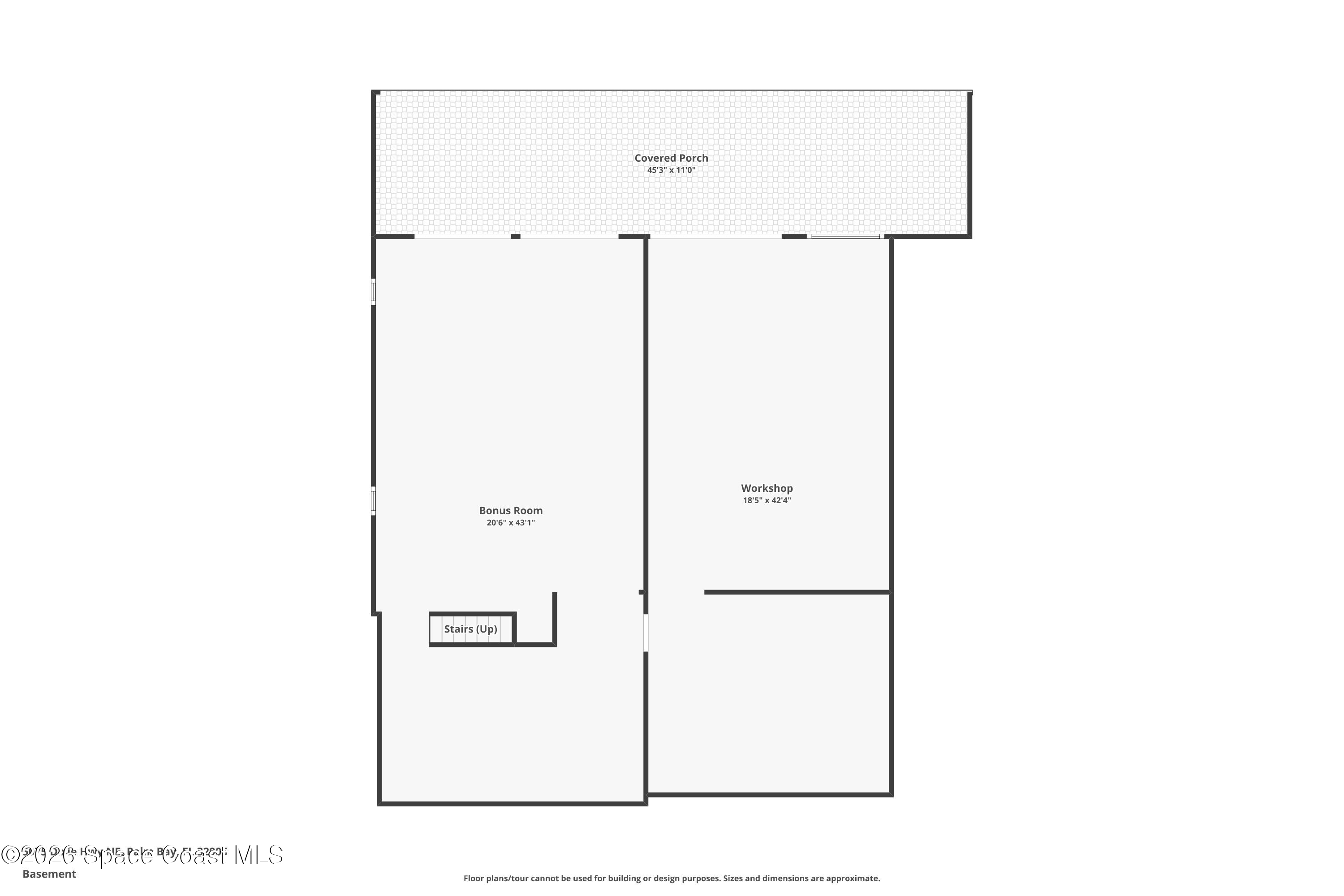 5075 Dixie Highway Northeast Palm Bay, FL 32905 - Photo 88 of 90 900 SF Bonus area downstairs on the north side has heat & air, s