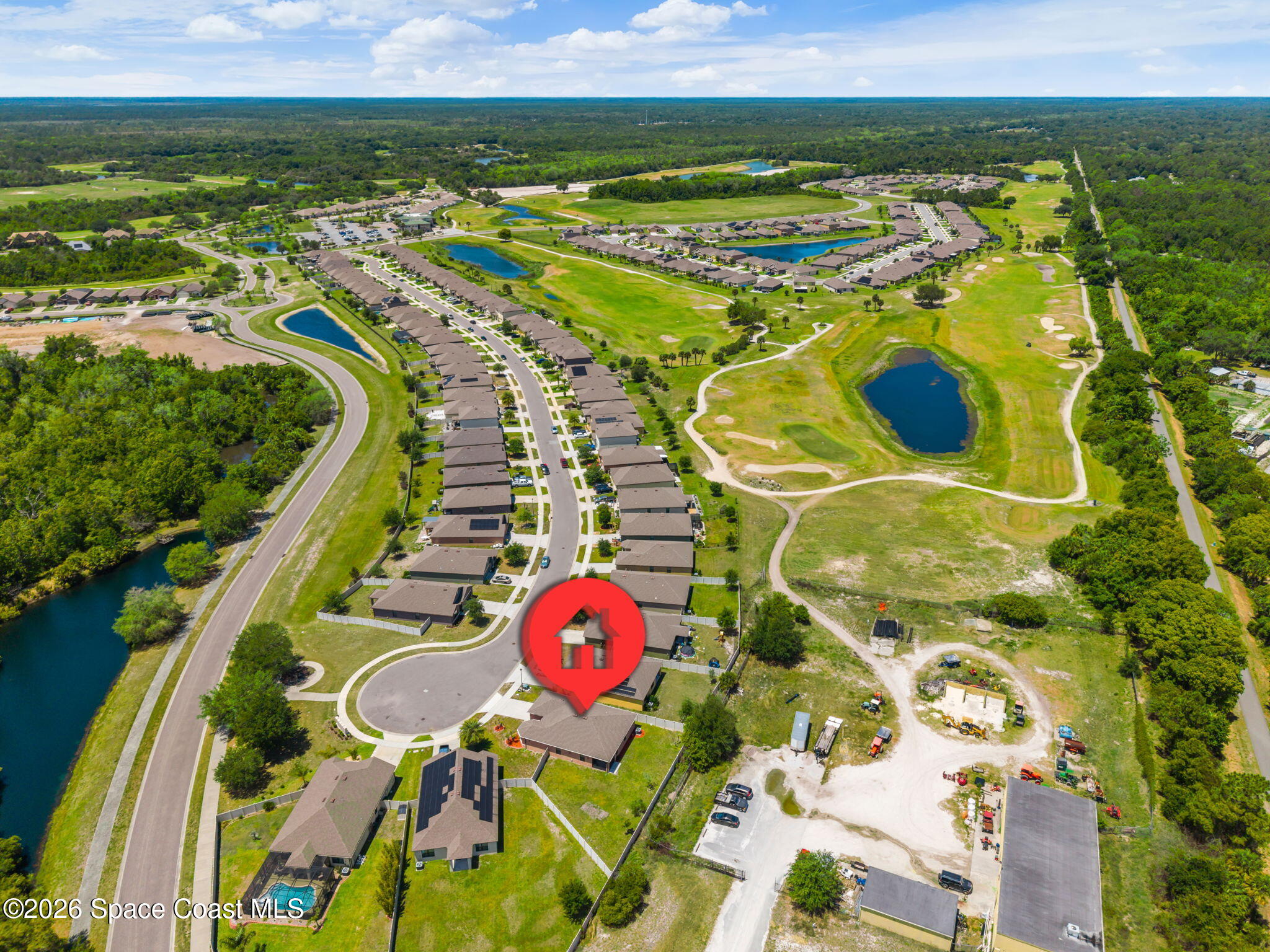 3518 Loggerhead Lane Mims, FL 32754 - Photo 25 of 35 34-Aerial-Community-with-Location-Pin
