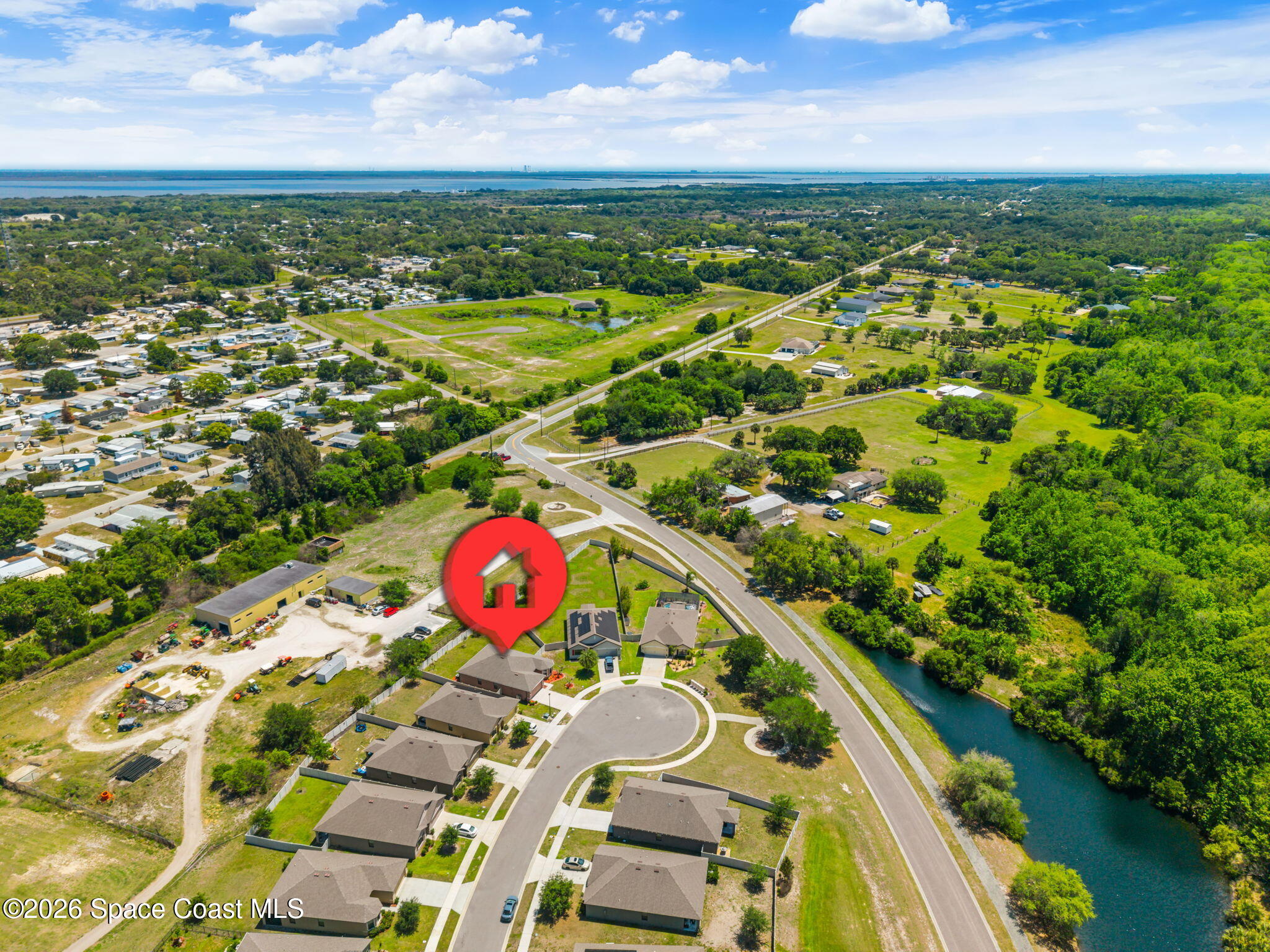 3518 Loggerhead Lane Mims, FL 32754 - Photo 26 of 35 35-Aerial-Wide-Community-with-Location-P