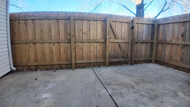 a view of wooden fence