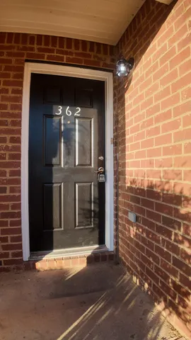 a view of a building entrance