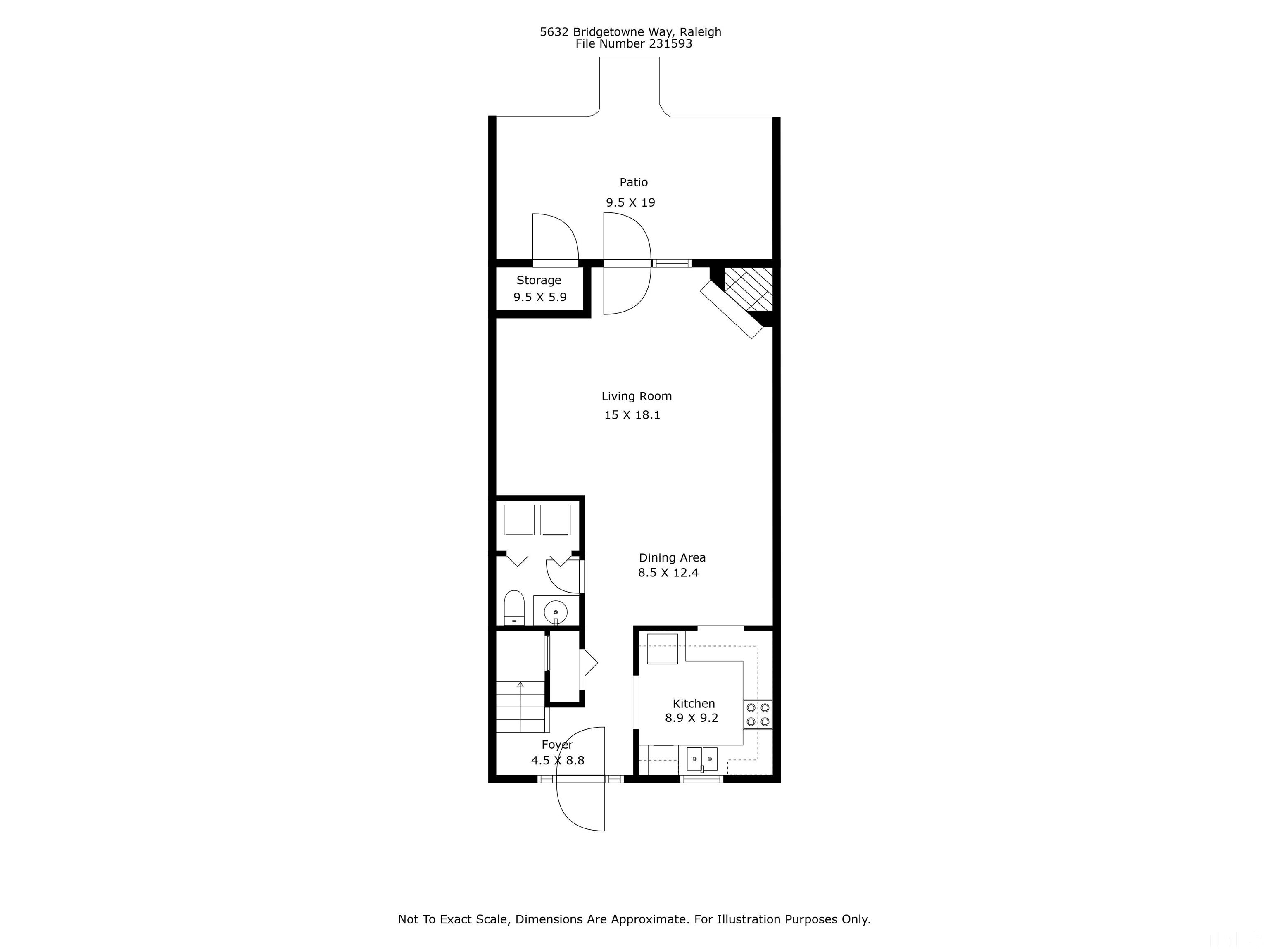 5632 Bridgetowne Way Raleigh, NC 27609 - Photo 20 of 26 a picture of a floor plan