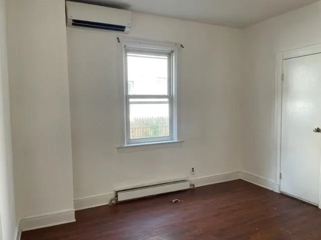 an empty room with a window