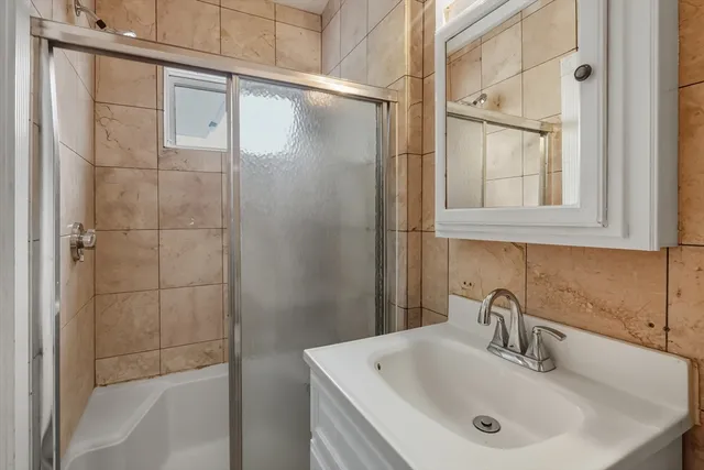 a view of a black and white checkered floor